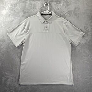 Public Rec Shirt mens XL Polo Performance Stretch Light Gray Short Sleeve Casual